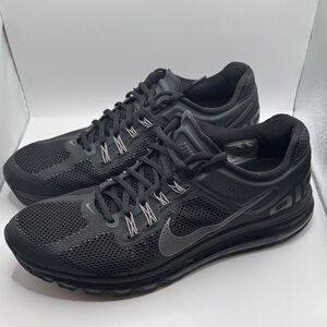 Nike Men's Air Max+ 2013 Triple Black Athletic Running Shoes 554886-001
